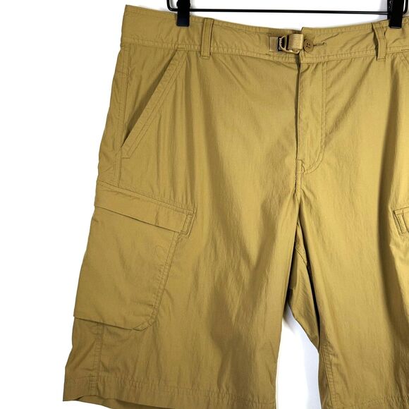 REI Co Op Cargo Shorts Mens 38 Tan Relaxed Fit Nylon Hiking Outdoor Utility - Picture 2 of 16